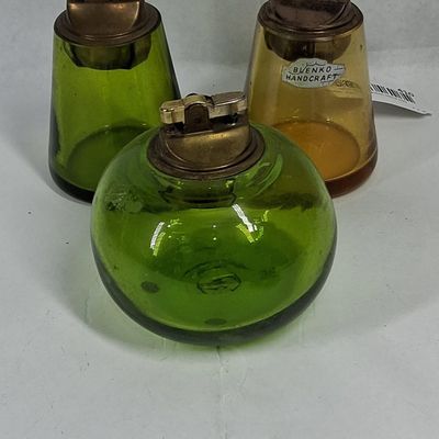 Sale Photo Thumbnail #409: A Trio of Blenko Glass Table Lighters