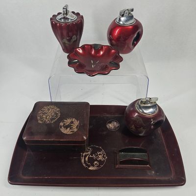 Sale Photo Thumbnail #269: 7pc Japanese Export Smoking Set