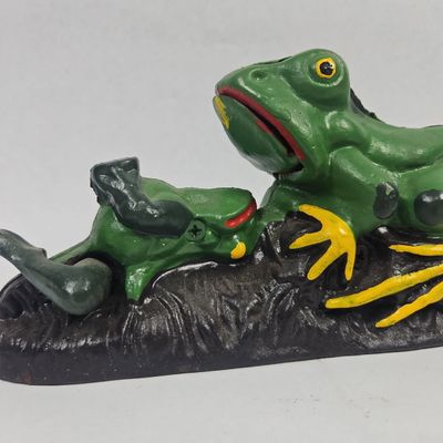 Sale Photo Thumbnail #231: Cast Iron Leaping Frog Mechanical Bank
