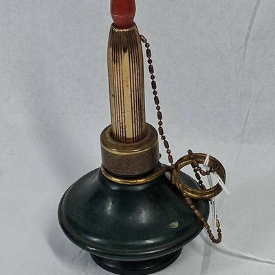 Sale Photo Thumbnail #376: Candle Form Table Lighter, Green Stone