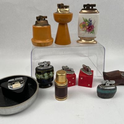 Sale Photo Thumbnail #422: Vtg Novelty Table Lighters & Ashtray