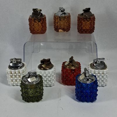 Sale Photo Thumbnail #271: 9 Square Hobnail Glass Table Lighters