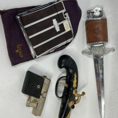Sale Photo Thumbnail #375: Ronson & Japan Novelty Lighters w/ Case