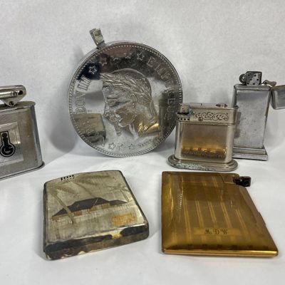 Sale Photo Thumbnail #281: Elgin American & Myflam Lighters/Cases