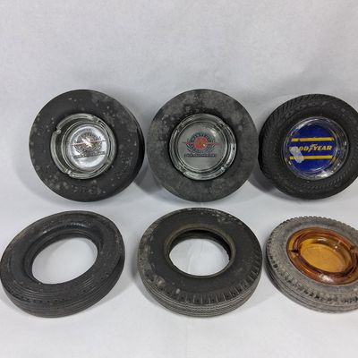 Sale Photo Thumbnail #98: 6 Vtg Goodyear & Winston Tire Ashtrays
