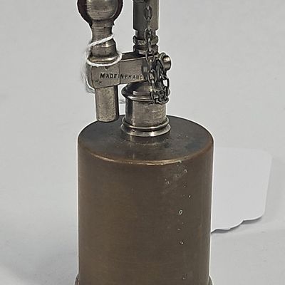 Sale Photo Thumbnail #64: French Brass/Silver Metal Table Lighter