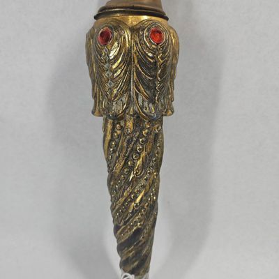 Sale Photo Thumbnail #263: Vtg Cast Metal Owl Torch Table Lighter