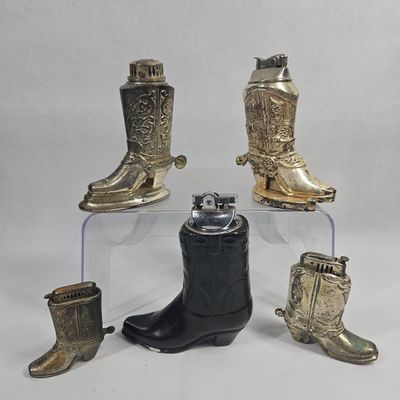 Sale Photo Thumbnail #244: Vtg Japanese Cowboy Boot Table Lighters