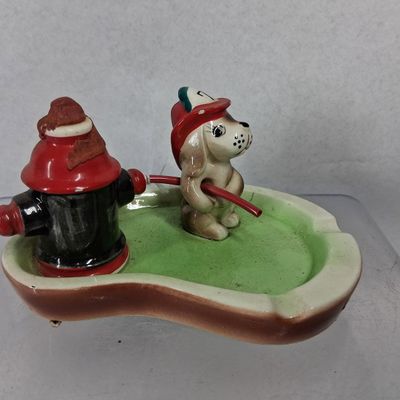 Sale Photo Thumbnail #398: Tilso Japan Firefighter Puppy Ashtray