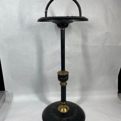 Sale Photo Thumbnail #250: Art Deco Smoking Stand w/ Uranium Glass