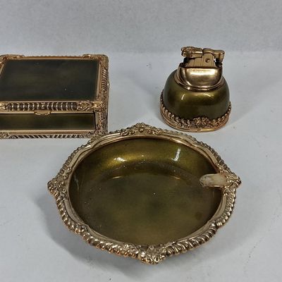 Sale Photo Thumbnail #362: Royal Bovano Enameled Metal Smoking Set