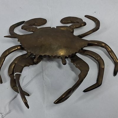 Sale Photo Thumbnail #119: Brass Articulated Crab Ashtray & Box