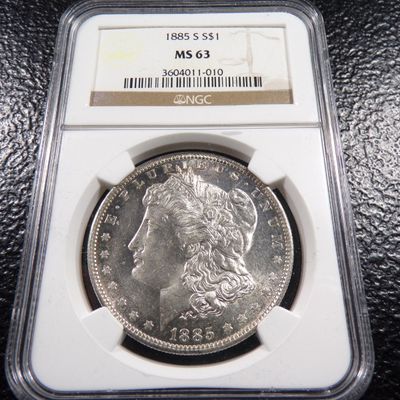 1885-S NGC MS63 MORGAN SILVER DOLLAR
