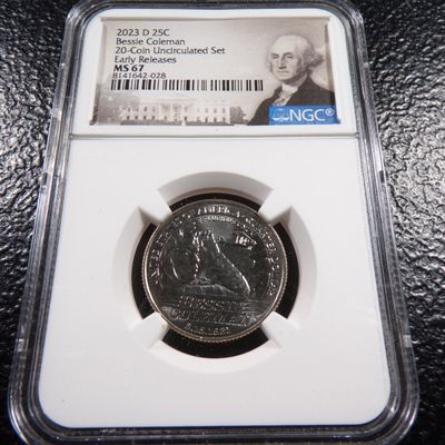 2023-D NGC MS67 EARLY RELEASES BESSIE COLEMAN QUARTER