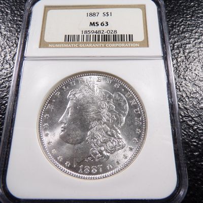 1887 NGC MS63 MORGAN SILVER DOLLAR
