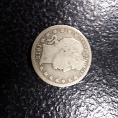 1915-S BARBER SILVER QUARTER