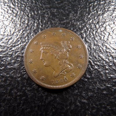 1840 SMALL DATE BRAIDED HAIR LARGE CENT