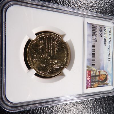 2022-D NGC MS67 ELY S PARKER SACAGAWEA DOLLAR