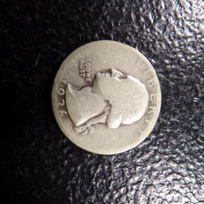 1936-D WASHINGTON SILVER QUARTER