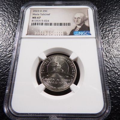 2023-D NGC MS67 MARIA TALLCHIEF QUARTER