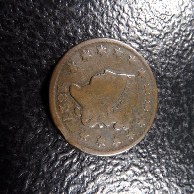1827 CORONET HEAD LARGE CENT
