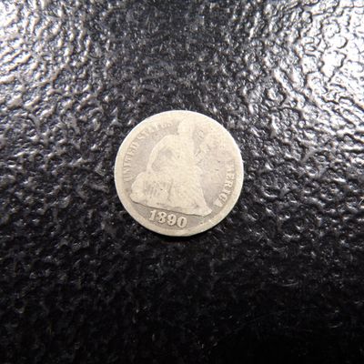 1890 SEATED LIBERTY SILVER DIME
