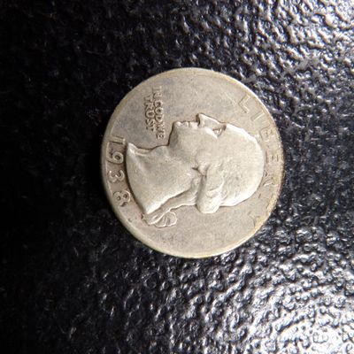 1938 WASHINGTON SILVER QUARTER