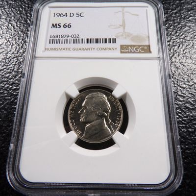 1964-D NGC MS66 JEFFERSON NICKEL