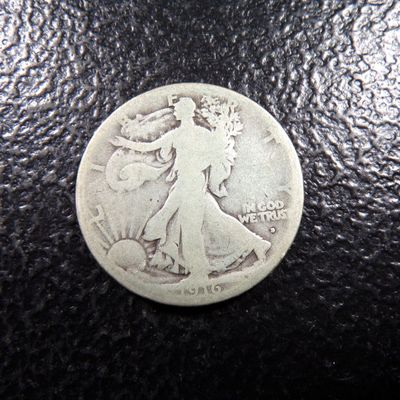 1916-D OBV. RARE DATE WALKING LIBERTY SILVER HALF DOLLAR