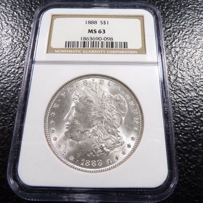1888 NGC MS63 MORGAN SILVER DOLLAR