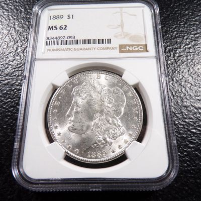 1889 NGC MS62 MORGAN SILVER DOLLAR