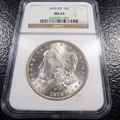 1878 8TF NGC MS63 MORGAN SILVER DOLLAR