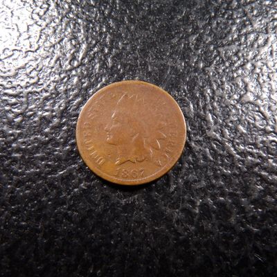 1867 RARE DATE INDIAN HEAD CENT