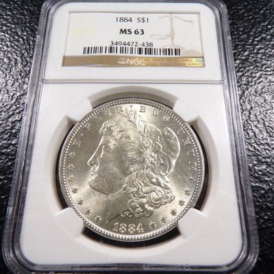 1884 NGC MS63 MORGAN SILVER DOLLAR