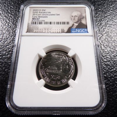 2023-D NGC MS67 EARLY RELEASES EDITH KANAKA'OLE QUARTER