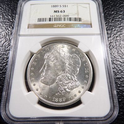 1889-S NGC MS63 MORGAN SILVER DOLLAR