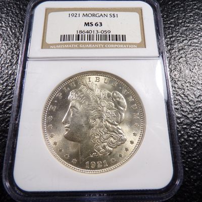1921 NGC MS63 MORGAN SILVER DOLLAR