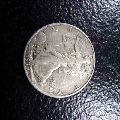 1938 HIGH GRADE WALKING LIBERTY SILVER HALF DOLLAR