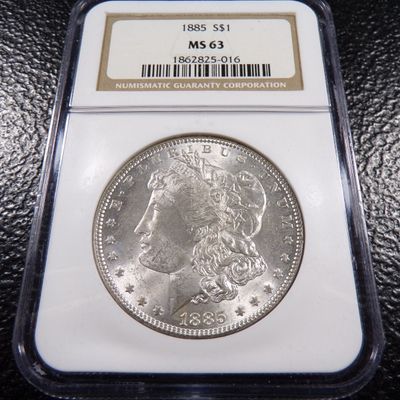 1885 NGC MS63 MORGAN SILVER DOLLAR