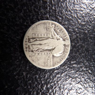 1927-S RARE DATE STANDING LIBERTY SILVER QUARTER