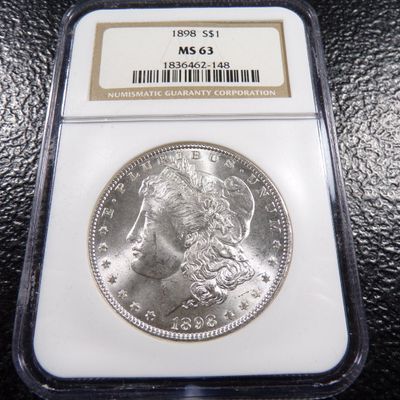 1898 NGC MS63 MORGAN SILVER DOLLAR