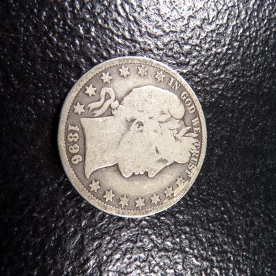 1896-O KEY DATE BARBER SILVER HALF DOLLAR
