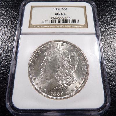 1889 NGC MS63 MORGAN SILVER DOLLAR