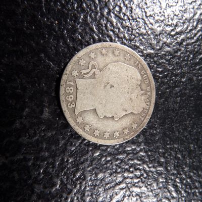 1893-S BARBER SILVER QUARTER