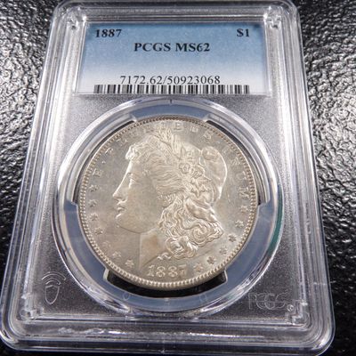 1887 PCGS MS62 MORGAN SILVER DOLLAR