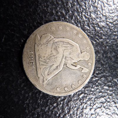1861 SEATED LIBERTY SILVER HALF DOLLAR
