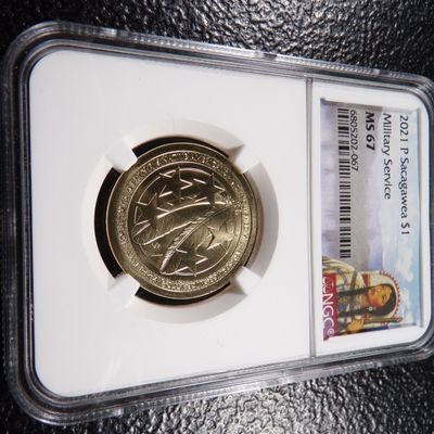2021-P NGC MS67 MILITARY SERVICE SACAGAWEA DOLLAR