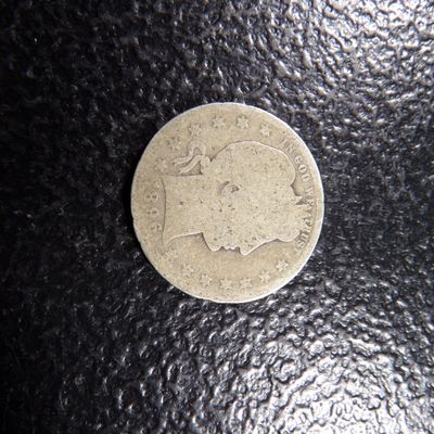 1896-O RARE DATE BARBER SILVER QUARTER