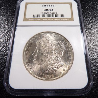 1882-S NGC MS63 MORGAN SILVER DOLLAR