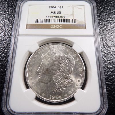 1904 NGC MS63 MORGAN SILVER DOLLAR